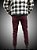 Calça Masculina Skinny Tradicional Vinho Sarja SURF-X. - Imagem 8