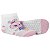 Meia Comfort Socks Antiderrapante Feminino Rosa e Branco - Imagem 1