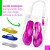 Kit Chinelo Rasteirinha Neon ROSA Brilha no Escuro + Chaveirinho + Bolsa Transparente SHINE ON - Imagem 3