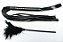Kit 10 Pcs Bondage Bdsm Preto para Submissão Fetiche com Chicote e pluma - Imagem 3