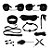 Kit 10 Pcs Bondage Bdsm Preto para Submissão Fetiche com Chicote e pluma - Imagem 1
