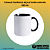 Caneca em cerâmica 325 ml - Alça e fundo colorido - Personalizada - Imagem 1