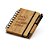 Caderno A6 capa dura bambu com 140 páginas pautadas - Personalizados - Imagem 1