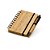 Caderno A6 capa dura bambu com 140 páginas pautadas - Personalizados - Imagem 2