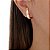 Brinco Ear Hook com Detalhes Folheado em Ouro 18k - Imagem 1