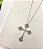 Colar Crucifixo Cravejado com Pontas em Ródio Branco - Imagem 1