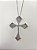 Colar Crucifixo Cravejado com Pontas em Ródio Branco - Imagem 2