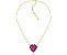 Colar Coração Fusion Pink Folheado em Ouro 18k - Imagem 2
