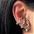 Trio Piercing Juliette em Ródio Branco - Imagem 1