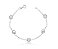 Pulseira Esferas Prateadas Ródio Branco - Imagem 1