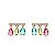 Brinco Pedras Coloridas Folheado em Ouro 18k - Imagem 2