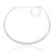 Colar Choker Aro Liso Folheado em Ródio Branco - Imagem 2