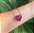 Colar Coração Fusion Pink M em Ródio Negro - Imagem 2