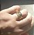 Anel Largo com Zircônias Folheado em Ouro 18K - Imagem 2
