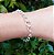 Pulseira Elos com Corações Folheada em Prata 925 - Imagem 3