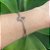 Bracelete Dois Corações Ródio Branco - Imagem 1