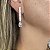Brinco Longo Gota Cravejado Folheado em Ouro 18k - Imagem 1