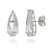 Brinco Gota Comprida Cristal Ródio Branco - Imagem 1