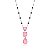 Colar de Pedras Fusion Rosa Ródio Negro Luxo - Imagem 2