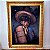 Quadro Mexicano pintura Sobre Veludo Anos 70 (85x62) - Imagem 1