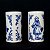 Licoreira com 05 Copos Em Cerâmica Ceramarte Borrão Azul - Imagem 2