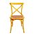 Cadeira Design Madeira E Aço Amarela - Imagem 1