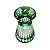 Vaso de Cristal Alemão Lapidado em Verde Anos 60 - Imagem 3