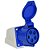 TOMADA INDUSTRIAL SOBREPOR 3P+T+N 16A 220/240V 9H AZUL IP44 - G5009 PSMR - Imagem 1