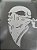 Stencil Caveira com Bandana para Aerografias e Pinturas - 2R16 - Imagem 3
