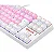 TECLADO MECANICO GAMER REDRAGON DAKSA BRANCO/ROSA SWITCH AZUL - 12892 - Imagem 2