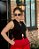 Cropped Preto com Fivela Dourada - Imagem 1