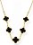 COLAR 5 FLORES PRETO - INSPIRAÇÃO VIRGINIA- FOLHEADO A OURO 18K - Imagem 2