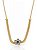 CHOKER MANTA COM FLOR DE ZIRCONIA AZUL- FOLHEADO A OURO 18K - Imagem 2