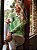 Blusa de tricot mullet losangos verde claro - Imagem 2
