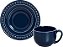 Conjunto 6 Xícaras Chá com Píres Atenas Deep Blue - Porto Brasil - Imagem 1