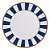 Conjunto 6 Pratos Rasos Stripe Azul - Alleanza - Imagem 1