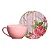 Conjunto 6 Xícaras Chá com Pires Rosa Suave Adore 250ml - Alleanza - Imagem 1