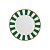 Conjunto Prato Sobremesa Stripe verde - Alleanza - Imagem 1