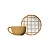 Conjunto 6 Xicaras Chá Caramel Trace Coup - Alleanza - Imagem 1