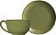 Conjunto 6 Xícas Chá C/Pires Coup Organic Olive - Alleanza - Imagem 1