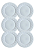 Conjunto 6 Pratos Rasos Princess Branco - Scalla - Imagem 3