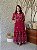 Vestido longo estampa vermelha - Imagem 1