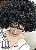 Peruca half wig cacheada curta  ELINO - Preta com luzes - PRONTA ENTREGA - Imagem 5