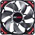 Fan para Gabinete PCYES Fury F4 120mm Led Vermelho - Imagem 1