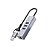 Hub Usb 4 Portas c/ Lan C3Tech HU-Lan1000GY Cinza - Imagem 1