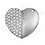 Pen Drive USB 2.0 Coração com strass - Prata (8GB) - Imagem 1