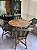 Conjunto de mesa com em bambu natural  com 4 cadeiras - Imagem 2