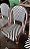 Cadeira Francesa V em Apui e junco preto e branco - Imagem 1