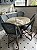 Conjunto de mesa de jantar Caribe de junco natural com 4 cadeiras francesa - Imagem 1