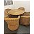 Conjunto de mesa de jantar em junco/rattan natural com 4 Poltronas - Imagem 2
